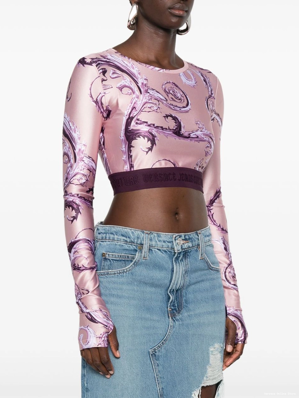 Cheap Versace shorts Women Jeans Couture-print Couture Watercolor track 0405